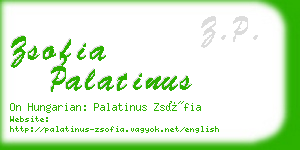 zsofia palatinus business card